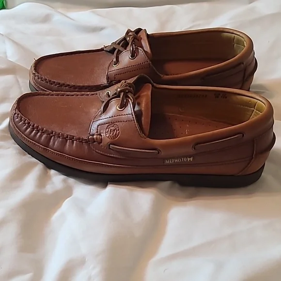 Mephisto Spinnaker Leather Brown Boat Shoes Men's 12.5 - Picture 2 of 8